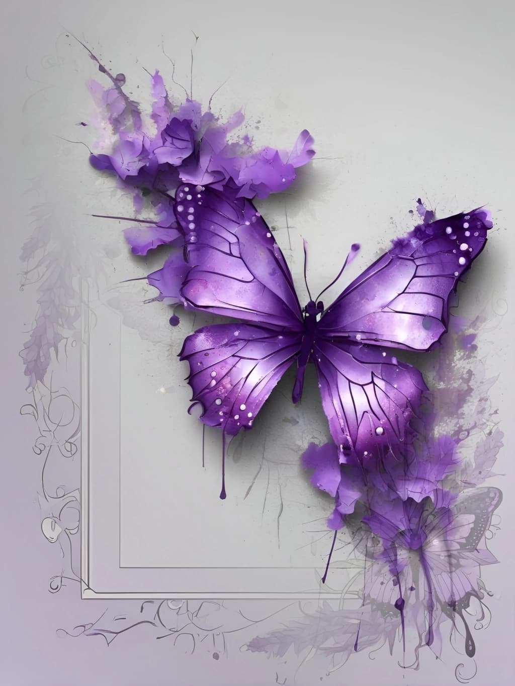 Borboleta pousada em flor de lavanda